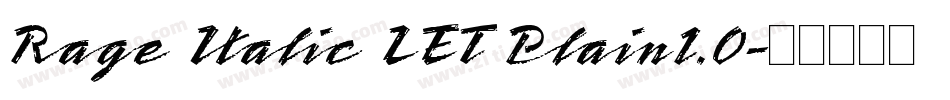 Rage Italic LET Plain1.0字体转换